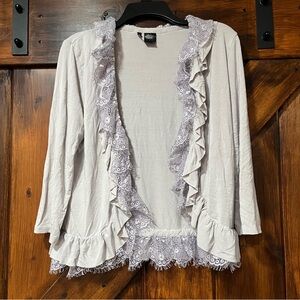 Etoile ruffle cardigan sweater